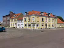 Kalundborg, historische H�user am Hauptplatz Torvet (17.07.2021)