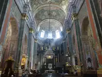 Lublin, sp�tbarocker Innenraum von Joseph Mayer in der Kathedrale St. Johannes (15.06.2021)