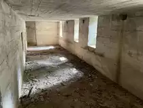 Im Innenraum des Sektionsbunkers �Elfriede� in Arrild in Nordschleswig. �Elfriede� ist ein Teil der Sicherungsstellung Nord. Aufnahme: 9. August 2021.