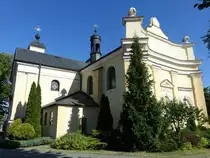 Szczekociny, Pfarrkirche St. Bartholom�us, erbaut bis 1550 (19.06.2021)