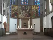 W�rzburg, Fl�gelaltar im Chor der St. Marien Kirche (21.02.2021)