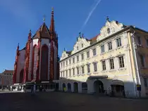 W�rzburg, Falkenhaus und Chor der St. Marien Kirche am oberen Markt (21.02.2021)