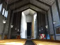 W�rzburg, Altar in der Pfarrkirche St. Johannis, die Plastik Christus als Weltenrichter stammt vom M�nchner Bildhauer Helmut Ammann (21.02.2021)