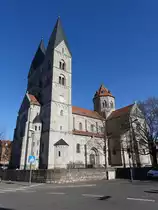 W�rzburg, Pfarrkirche St. Adalbero, erbaut von 1894 bis 1899 durch den Architekten Joseph Schmitz (21.02.2021)