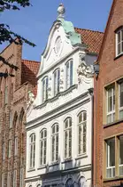 Das Literaturmuseum Buddenbrookhaus in der L�becker Altstadt. Aufnahme: 20. August 2021.