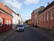 Nysted, historische H�user in der Adelgade Stra�e (18.07.2021)