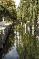 Der Kanal �Fleth� in Gl�ckstadt wurde von Niederl�ndern angelegt. Aufnahme: 22. September 2021.
