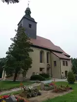 Gebelzig, evangelische Dorfkirche, einschiffiger sp�tgotischer Bau (16.09.2021)