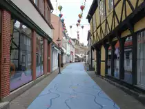 Nykobing, historische H�user in der Store Kirkestrade (18.07.2021)