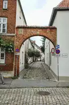 Die etwa 100 Meter lange D�vekenstra�e befindet sich im s�d�stlichen Teil der L�becker Altstadtinsel (Johannis Quartier)
Aufnahme: 22. August 2021.