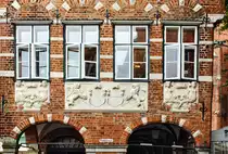 Hansestadt L�beck - Fassade an der Mengstra�e. Aufnahme: 21. August 2021.