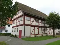 Dringenberg, Fachwerkrathaus in der Burgstra�e (05.10.2021)