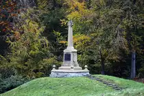 Das D�nen-Denkmal am Sankelmarker See s�dlich von Flensburg. Die Schlacht von Oeversee (auch Schlacht bei Sankelmark) war ein Gefecht w�hrend des Deutsch-D�nischen Krieges von 1864. Aufnahme: 27. Oktober 2021.