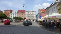 Walbrzych / Waldenburg, H�user und Cafes am Rynek Platz (11.09.2021)