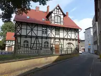 Walbrzych / Waldenburg, Fachwerkhaus in der Piotra Skargi Stra�e (11.09.2021)