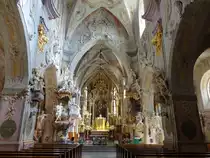 Glogowek / Oberglogau, Innenraum der Pfarrkirche St. Bartholom�us, Fresken von  Franz Anton Sebastini (12.09.2021)