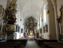 Glogowek / Oberglogau, Innenraum der Hospitalkirche St. Nikolaus (12.09.2021)