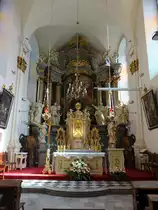 Glogowek / Oberglogau, Hochaltar in der Hospitalkirche St. Nikolaus (12.09.2021)