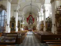 Wolow / Wohlau, barocker Innenraum der St. Bartholom�us Kirche (15.09.2021)