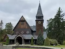 Die Kapelle in Stahnsdorf auf dem  S�dwestkirchhoff am 26. Oktober 2021.
