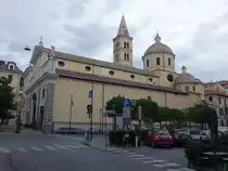 Alassio, Pfarrkirche St. Ambrogio, erbaut im 17. Jahrhundert (03.10.2021)