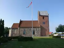 Slaglille, romanische Ev. Kirche aus dem 12. Jahrhundert (22.07.2021)