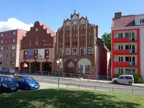 Stargard Szczecinski / Stargard, Giebelh�user am Altmarkt (31.07.2021)