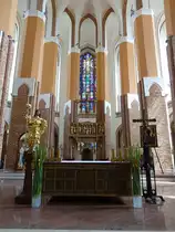 Szczecin / Stettin, Chor der Kathedrale St. Jakob, Fl�gelaltar von 1370 (31.07.2021)