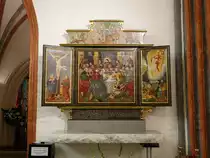 Koszalin / K�slin, gotischer Fl�gelaltar in der Kathedrale St. Marien (01.08.2021)