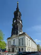 Die barocke Dreik�nigskirche wurde von 1732 bis 1739 erbaut. (Dresden, April 2014)