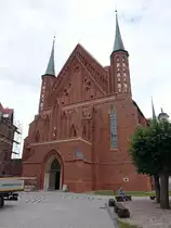 Frombork / Frauenburg, Kathedrale St. Andreas, erbaut von 1343 bis 1383, sp�tgotische dreischiffige Hallenkirche (03.08.2021)