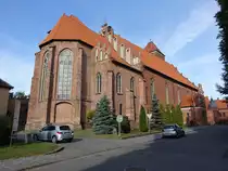 Ketrzyn / Rastenburg, Pfarrkirche St. Georg, gotische Hallenkirche, erbaut im 14. Jahrhundert (04.08.2021)