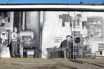 OLH�O (Concelho de Olh�o), 19.02.2020, Wandmalerei in der Rua Manuel Tom� Viegas Vaz