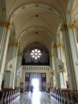 Augustow, Orgelempore in der kath. Pfarrkirche Herz Jesu (04.08.2021)