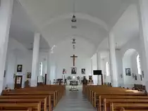Ostrow Mazowiecka, Innenraum der Pfarrkirche zur g�ttlichen Vorsehung (05.08.2021)
