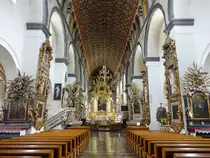 Pultusk, Renaissance Innenraum von Geiovanni Battista in der Stiftskirche Maria Verk�ndigung (05.08.2021)