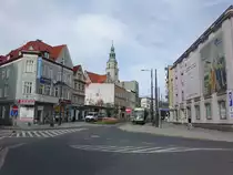 Olsztyn / Allenstein, Geb�ude und Turm des neuen Rathaus am Plac Jednosci Slowianskiej (05.08.2021)