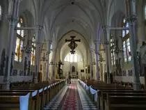 Ciechocinek / Hermannsbad, neugotischer Innenraum der St. Peter und Paul Kirche (07.08.2021)