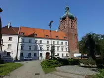 Plock, Westtrakt und Uhrturm vom Schloss der Herz�ge von Masowien (07.08.2021)