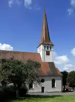 Lahr, die katholische Kirche Mari� Heimsuchung im Ortsteil Kuhbach, erbaut 1908, Juli 2019