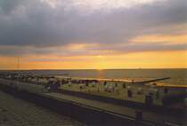 D�ser Strand in Cuxhaven am Abend
