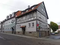 Hungen, Fachwerkhaus und Gastst�tte zur Reichskrone in der Obertorstra�e (31.10.2021)