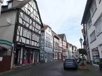 Lich, historische Fachwerkh�user in der Oberstadt (31.10.2021)