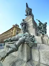 Das Grunwalddenkmal ist ein im November 1939 von den deutschen Besatzungstruppen zerst�rte und 1976 wieder rekonstruiertes Reiterstandbild des K�nigs Wladyslaw Jagiello II. in Krakau. (M�rz 2014)
