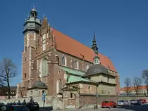 Die im Stil der Backsteingotik erbaute Augustinerkirche in Krakau stammt aus dem 14. Jahrhundert. (M�rz 2014
