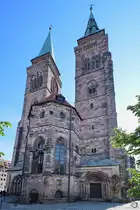 Die mittelalterliche St. Sebald-Kirche ist die �lteste Pfarrkirche N�rnbergs. (Mai 2017)