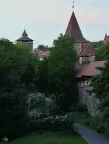 Blick auf die die N�rnberger Stadtmauer. (Juni 2019)