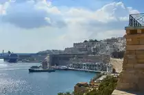 Das s�dwestliche Ufer von Valletta. (Oktober 2017)