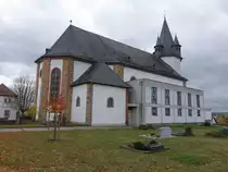 Rockenberg, kath. Pfarrkirche St Gallus, erbaut 1754 (01.11.2021)