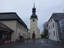 Bleidenstadt, kath. Pfarrkirche St. Ferrutius, erbaut von 1685 bis 1718 (29.01.2022)